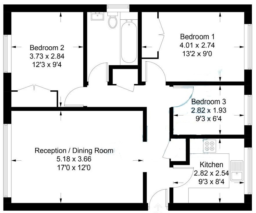 Aldershot 3 Bed Flat, Burlington Court, GU11 To Rent Now for £1,500