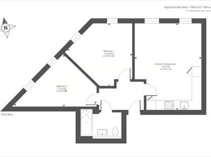 2 Bed Flat, Old Inn House, SM1