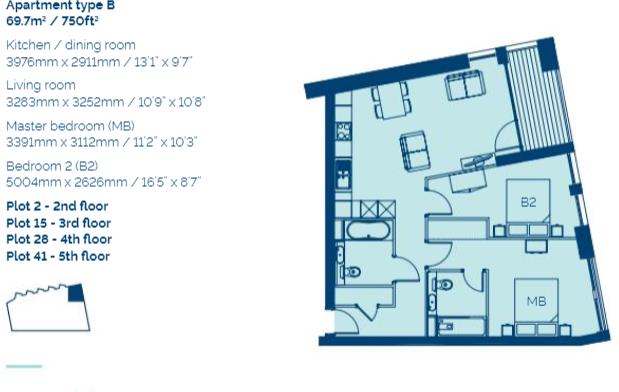 Additional image 2 of 2 Bed Flat, Station Square, CB1, N1 7GU