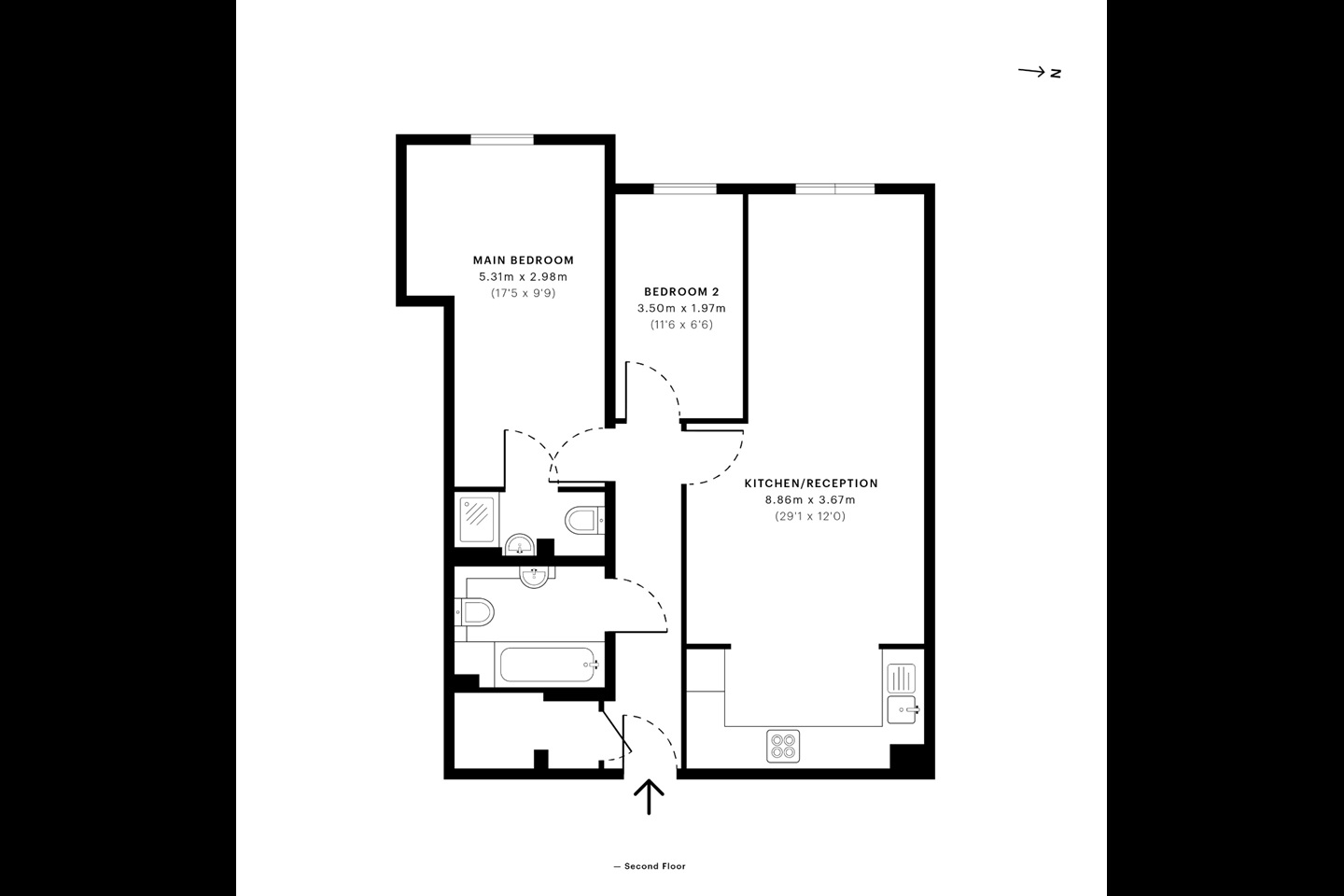 Kingston Upon Thames 2 Bed Flat, Buick House, KT2 To Rent Now for £
