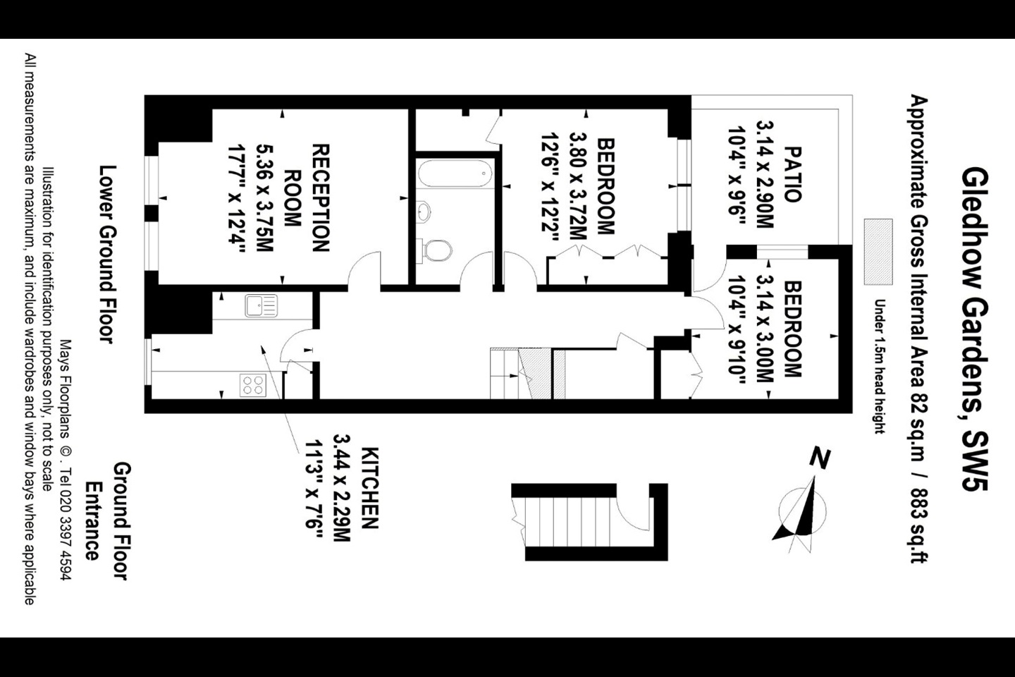 2 Bed Flat, Gledhow Gardens, SW5