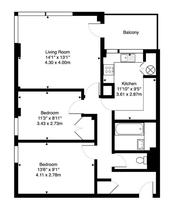 London 2 Bed Flat, Tadworth House, SE1 To Rent Now for £2,700.00 p/m