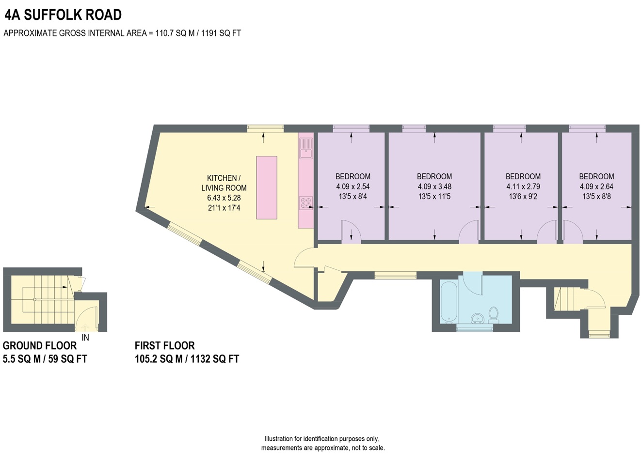 Additional image 10 of 4 Bed Flat, Suffolk Road, S2, N1 7GU