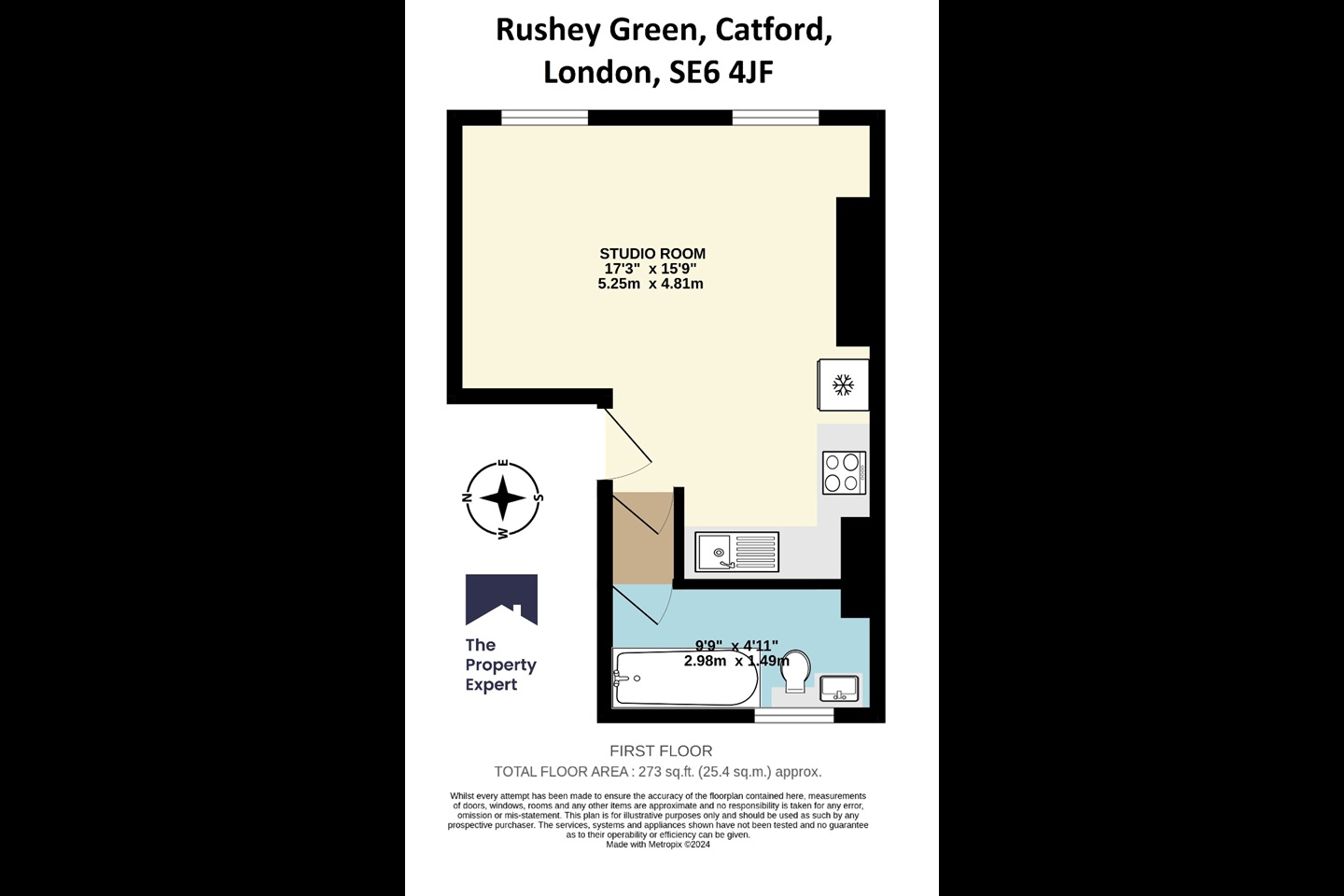 London Studio Flat, Catford, SE6 To Rent Now for £1,000.00 p/m