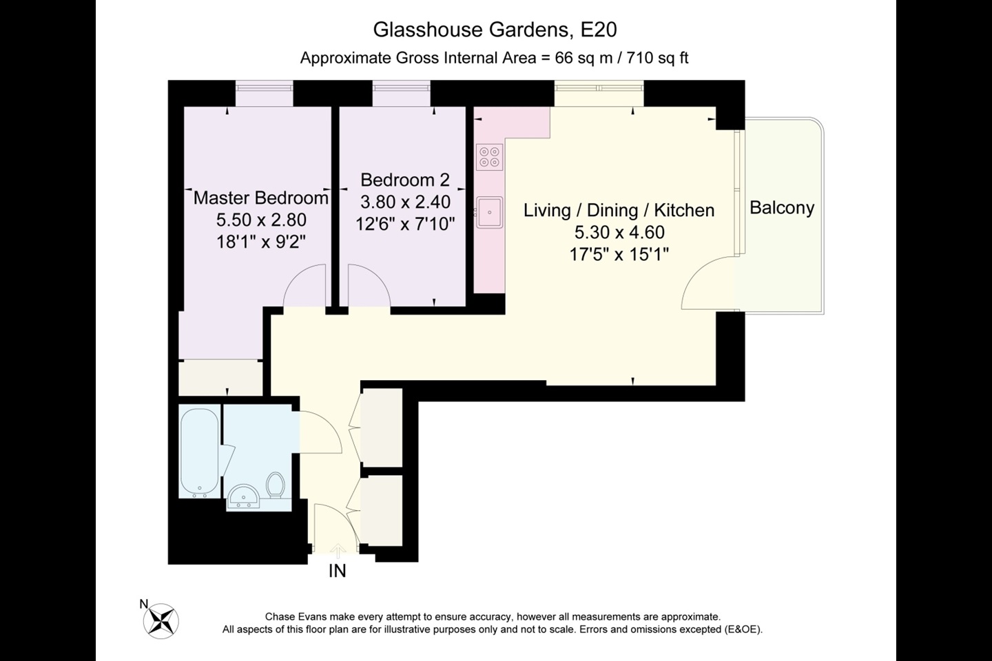 London 2 Bed Flat, Glasshouse Gardens, E20 To Rent Now for £2,491.