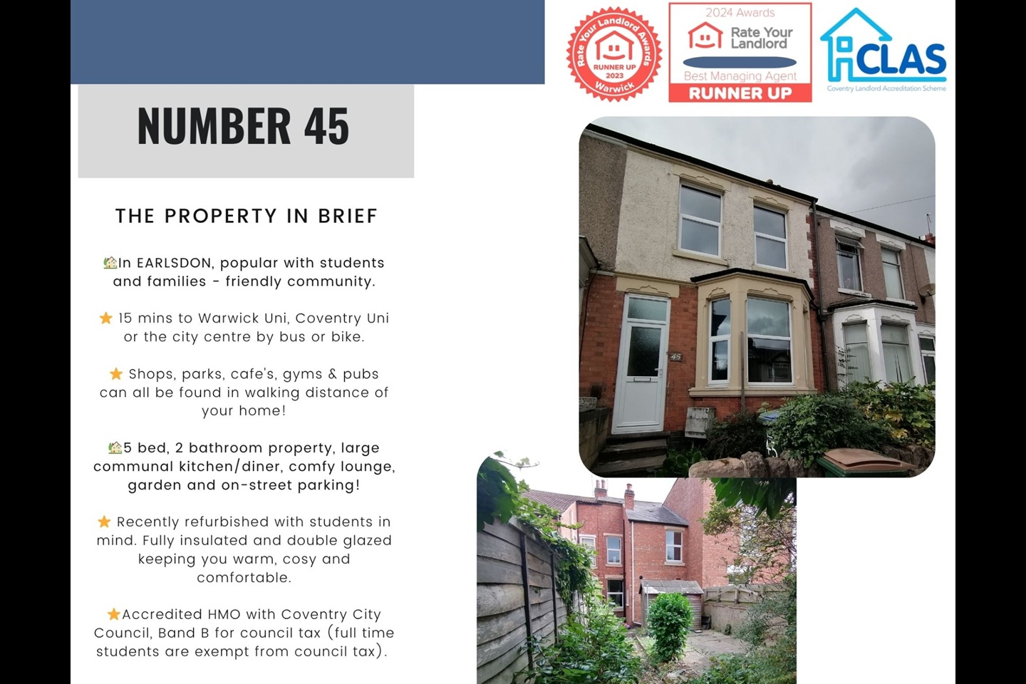 5 Bed Terraced House, Queensland Avenue, CV5, N1 7GU