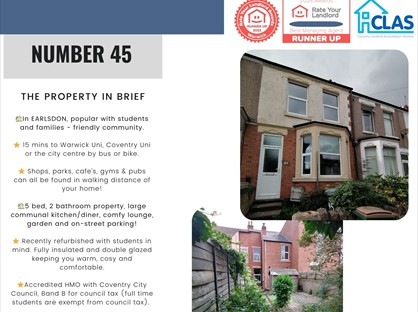 5 Bed Terraced House, Queensland Avenue, CV5