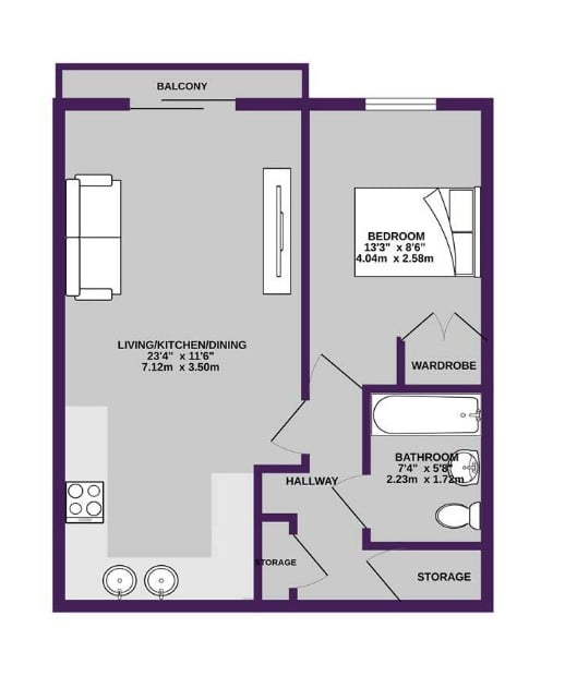Additional image 2 of 1 Bed Flat, Manchester, M1, N1 7GU
