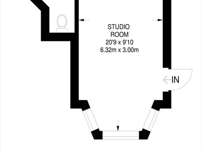 Studio Flat, Roehampton Vale, SW15