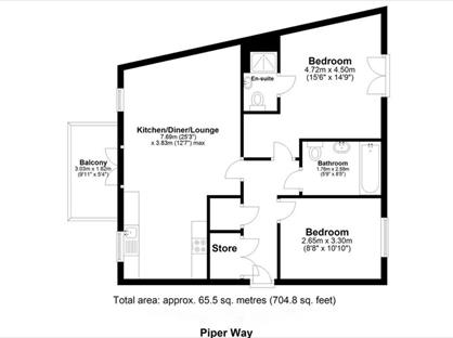 2 Bed Flat, Piper Way, IG1