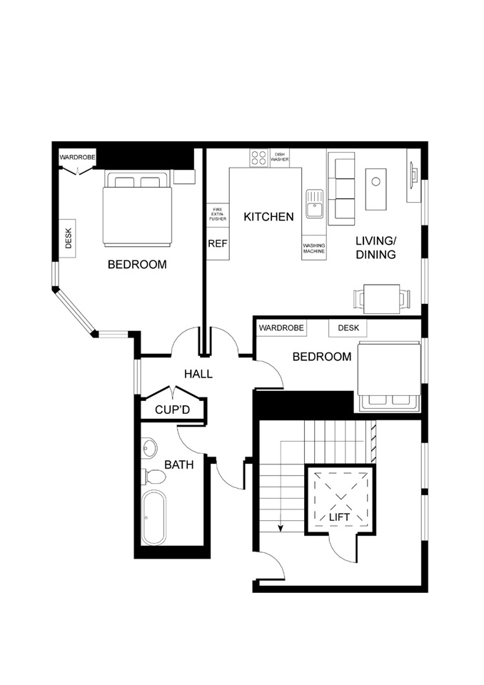 2 Bed Flat, Guildhall Tavern, CF10 photo 5