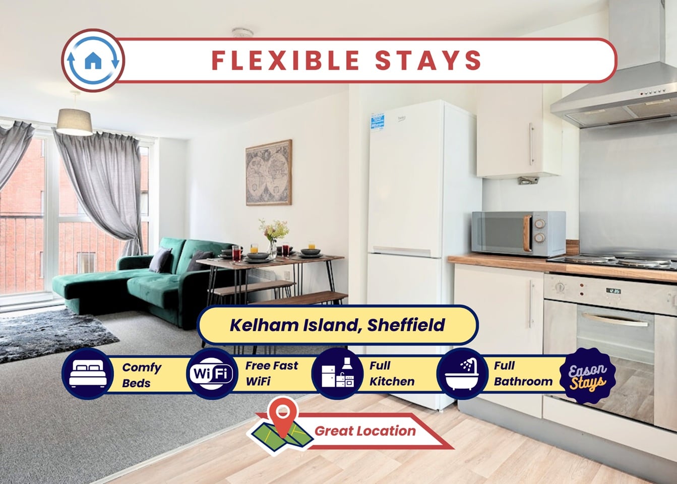 2 Bed Flat, Cornish Square, S6, N1 7GU