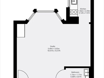 Studio Flat, London, SW5