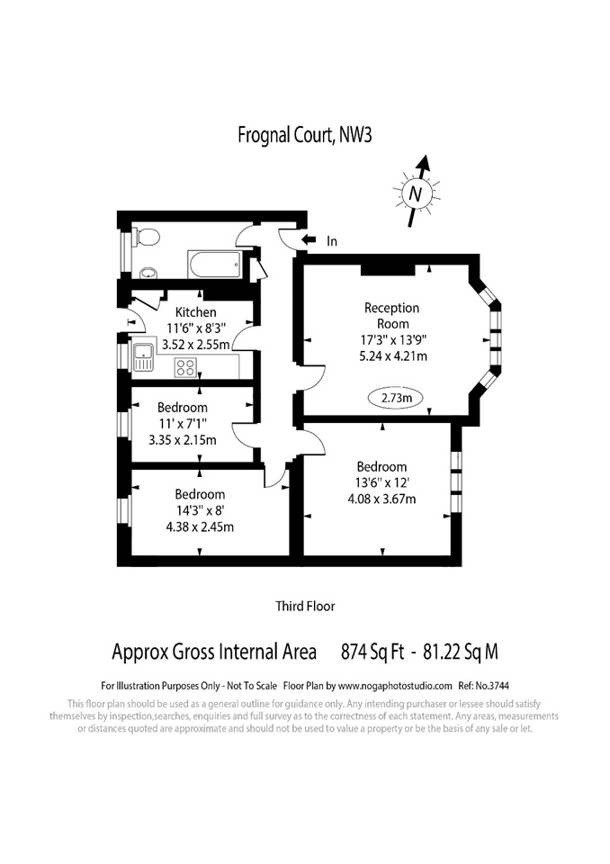 Additional image 14 of 3 Bed Flat, Frognal Court, NW3, N1 7GU