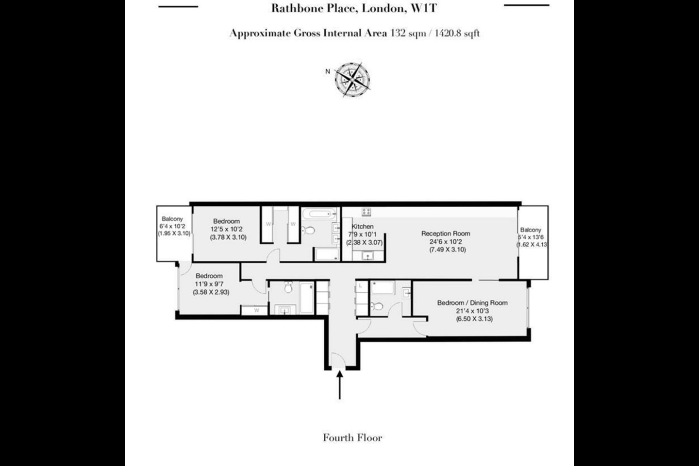 London - 3 Bed Flat, Rathbone Place, W1T - To Rent Now for £8,000.00 p/m