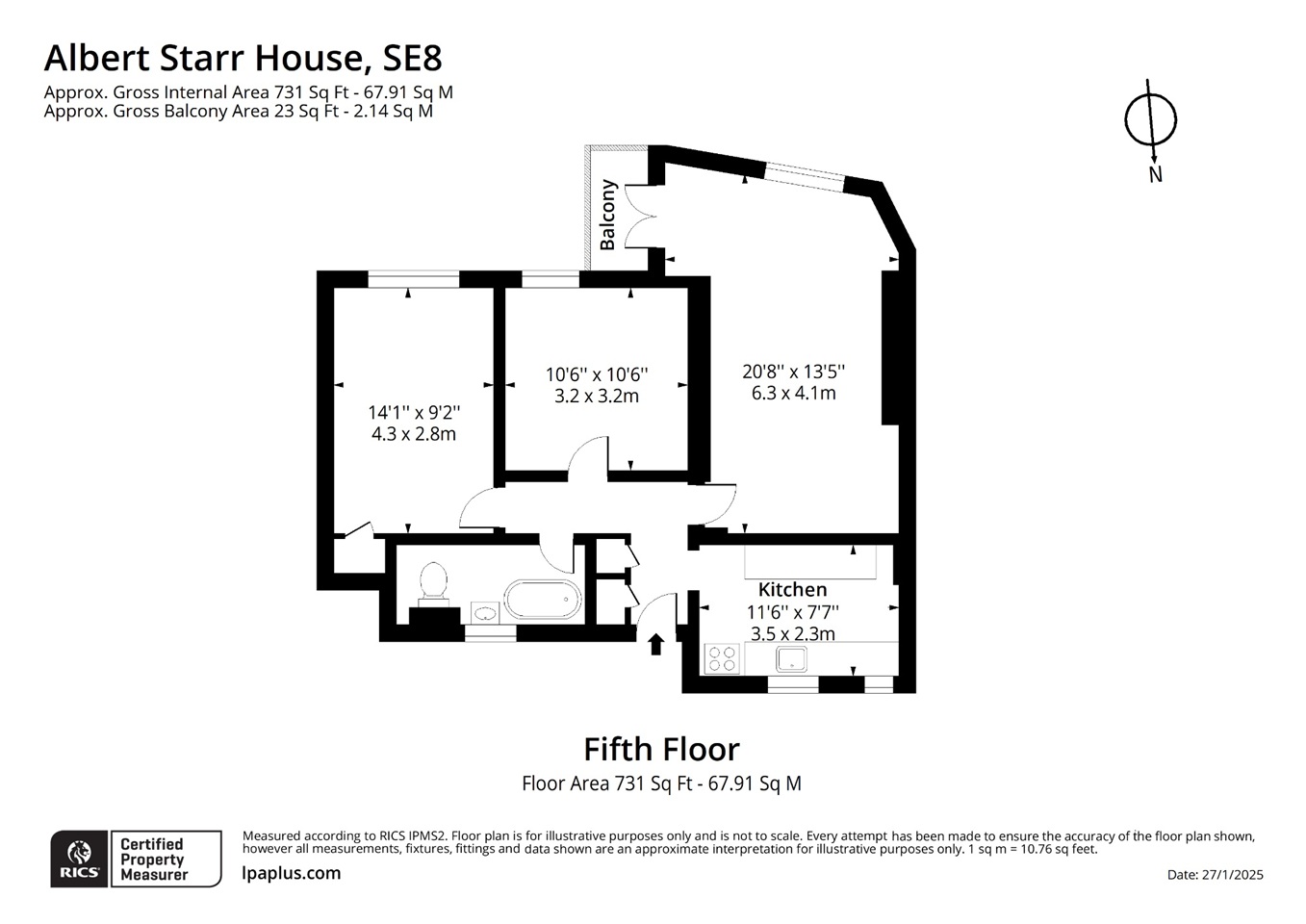 Additional image 9 of 2 Bed Flat, Albert Starr House, SE8, N1 7GU