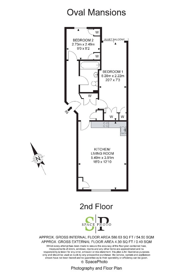 Additional image 10 of 2 Bed Flat, Oval Mansions, SE11, N1 7GU