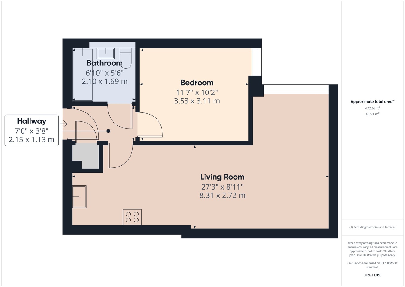 Additional image 7 of 1 Bed Flat, Celtic House, DE1, N1 7GU