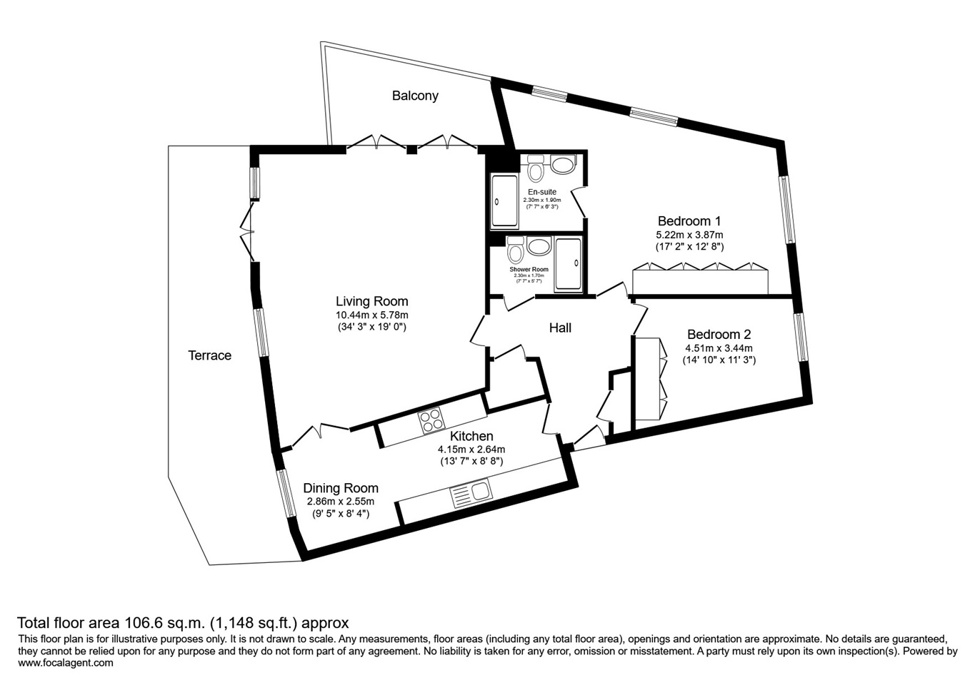 2 Bed Flat, Greenwich Apartments, BS6 photo 3