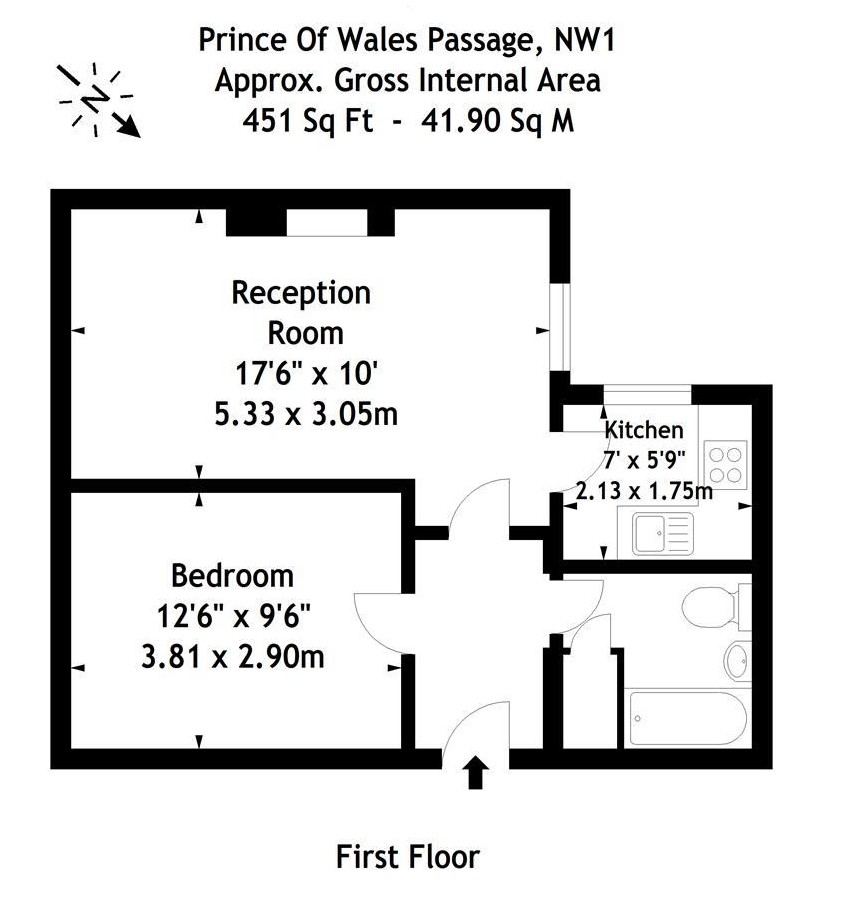 Additional image 6 of 1 Bed Flat, Prince Of Wales Passage, NW1, N1 7GU