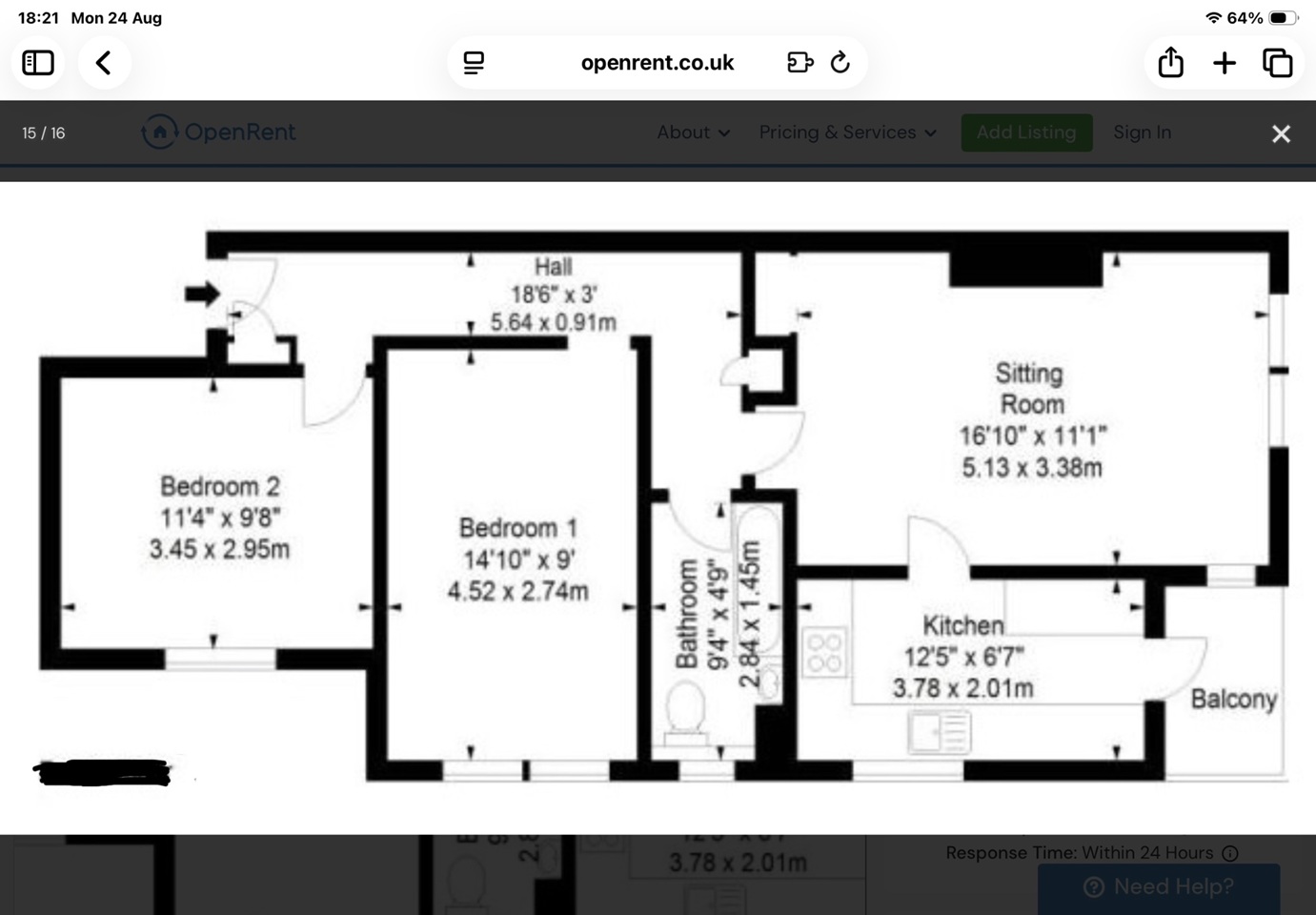 2 Bed Flat, Moat House, EH14
