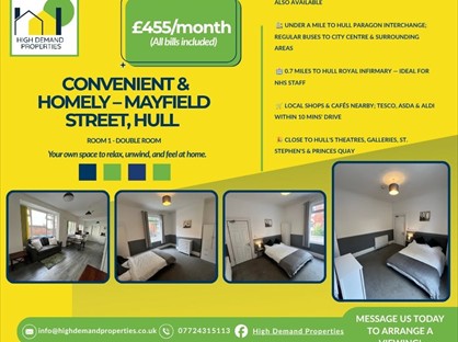 Room in a Shared House, Mayfield St, HU3
