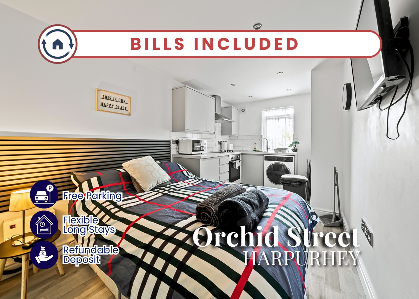 Studio Flat, Orchid St, M9