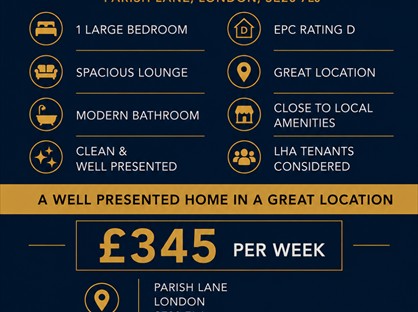 1 Bed Flat, Parish Lane, SE20