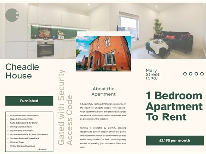 1 Bed Flat, Cheadle House, SK8