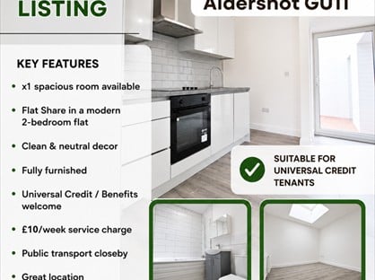 Room in a Shared Flat, Short St, GU11