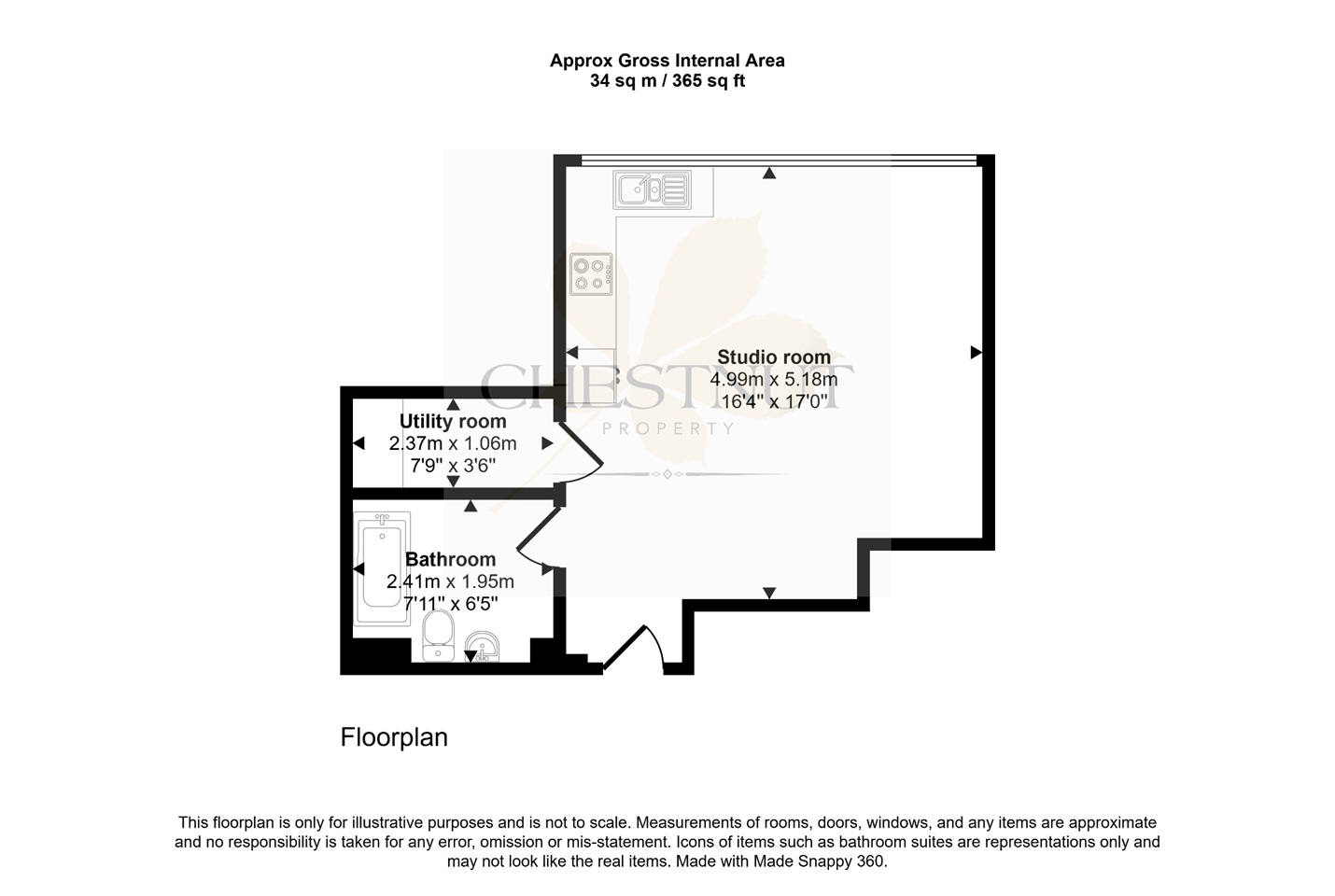 Studio Flat, Zenith House, RG1 photo 5