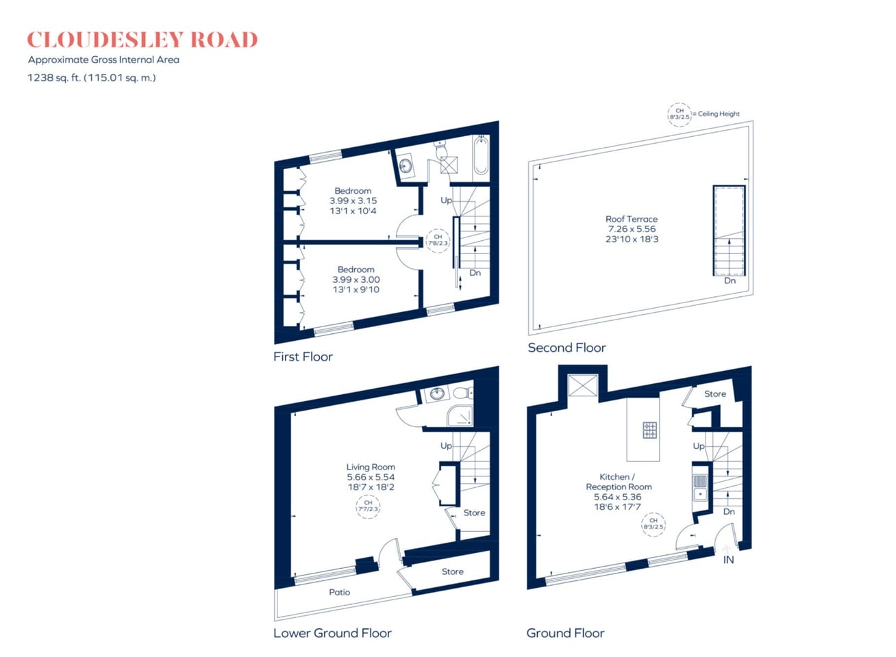 3 Bed Terraced House, Cloudesley Road, N1