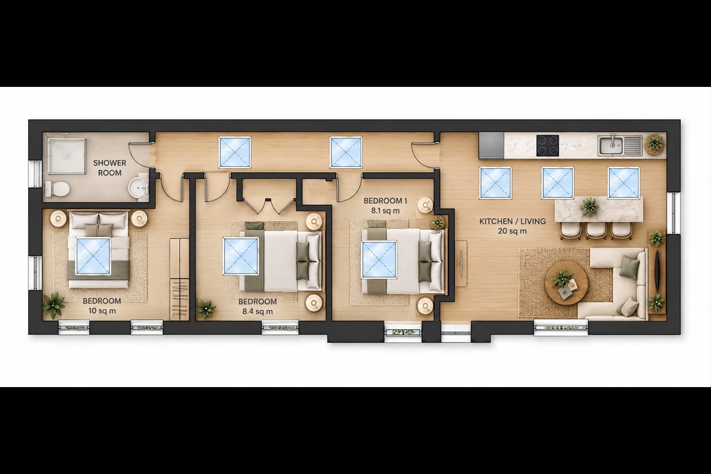 3 Bed Penthouse, North St, BS3 photo 2