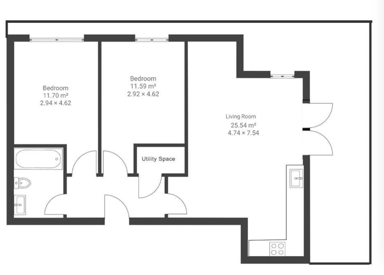 2 Bed Flat, Kings Quarter Apartments, BS2