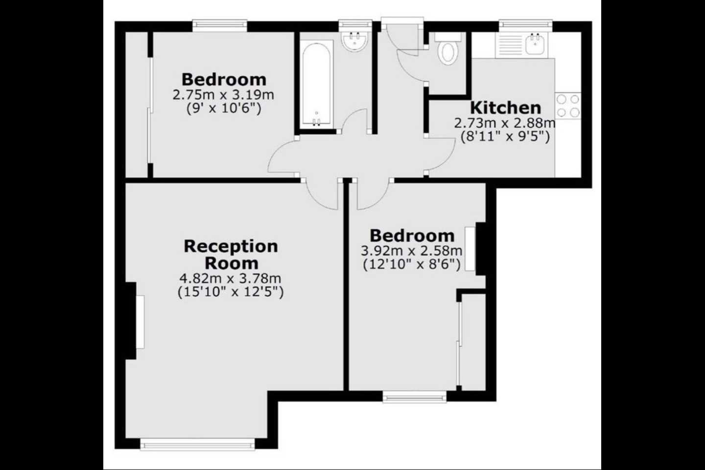 2 Bed Flat, Poynders Gardens, SW4