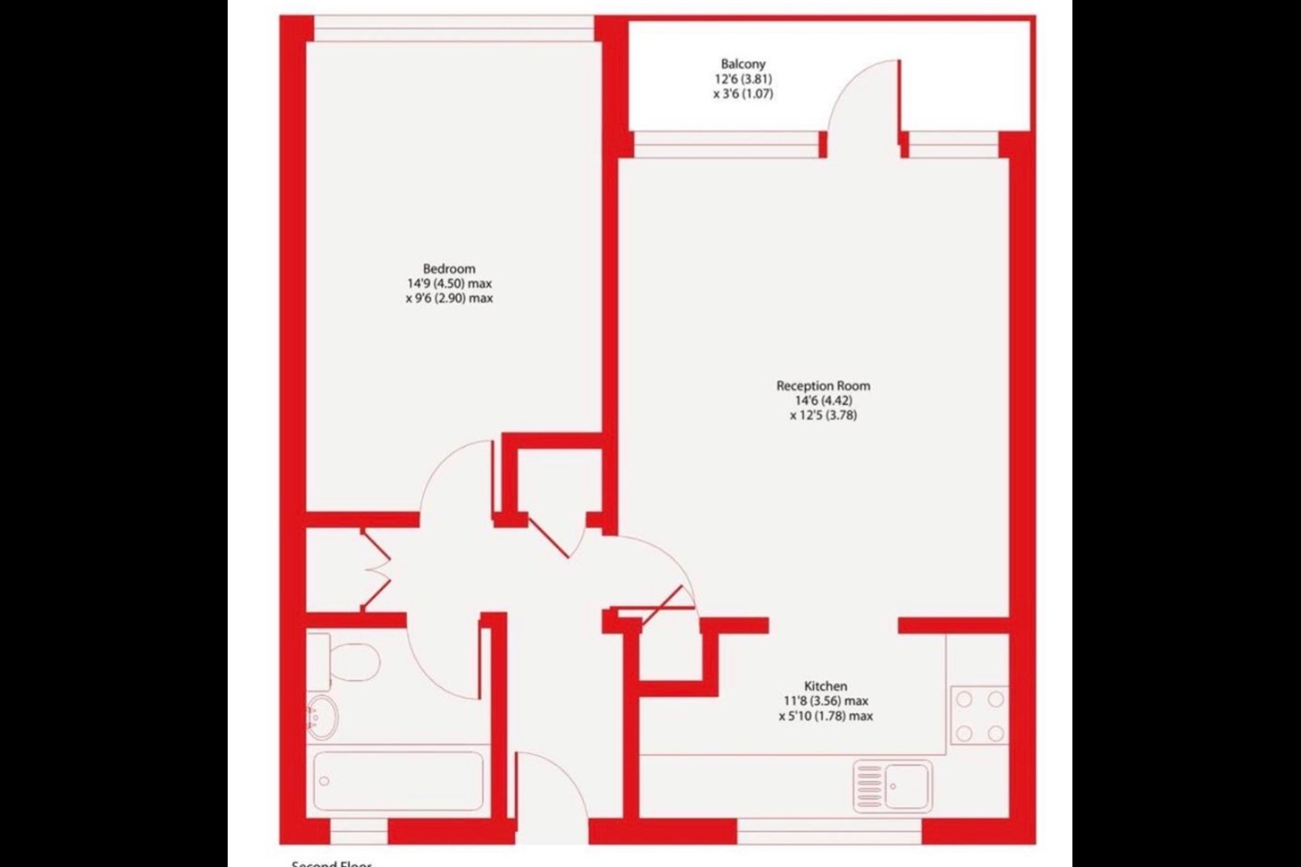 1 Bed Flat, Glanville Road, SW2
