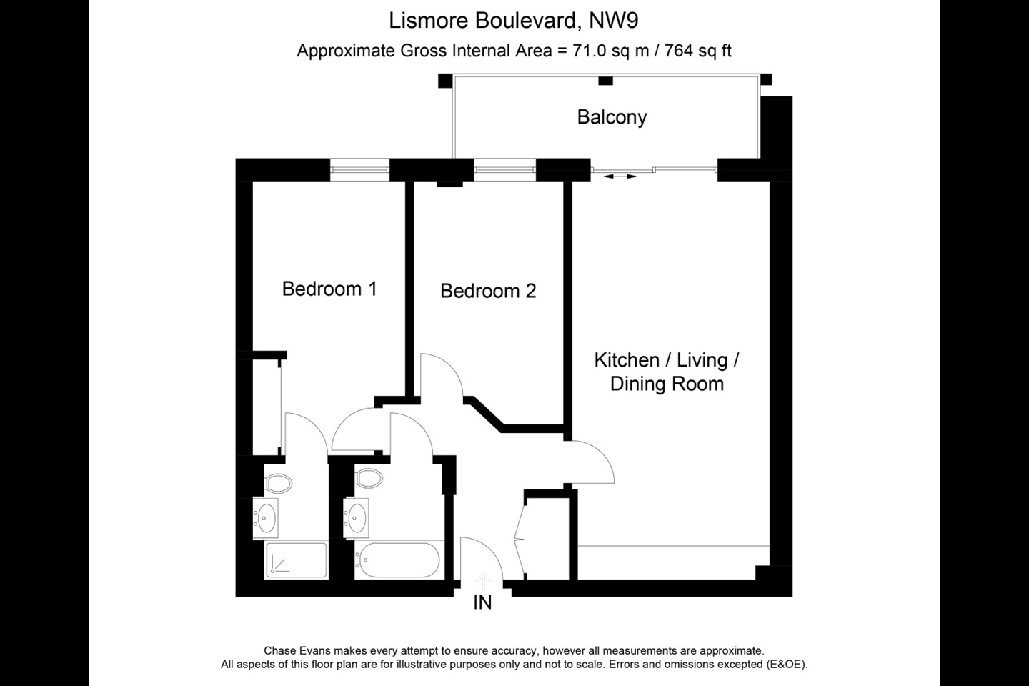 London - 2 Bed Flat, Newington House, NW9 - To Rent Now for £2,275.00 p/m