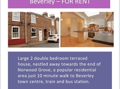 2 Bed Terraced House, Norwood Grove, HU17