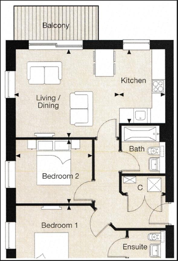 Additional image 12 of 2 Bed Penthouse, Cygnet House, RG2, N1 7GU