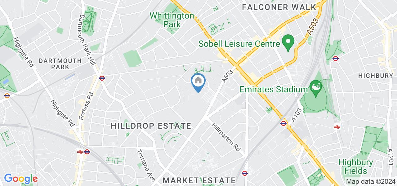 London Studio Flat, Crayford Road, N7 To Rent Now for £1,100.00 p/m