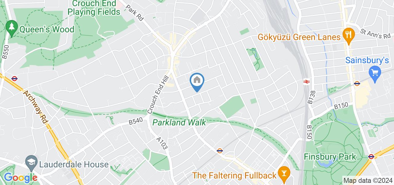 London Studio Flat, Tregaron Avenue, N8 To Rent Now for £1,150.00 p/m