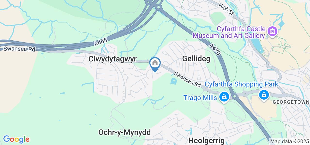 4 Bed Semi-Detached House, Cyfarthfa Mews, CF48