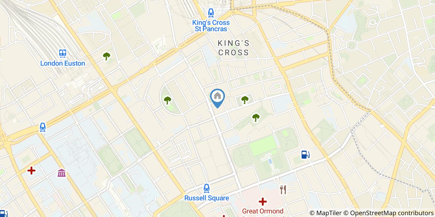 Studio Flat, Clare Court, WC1H