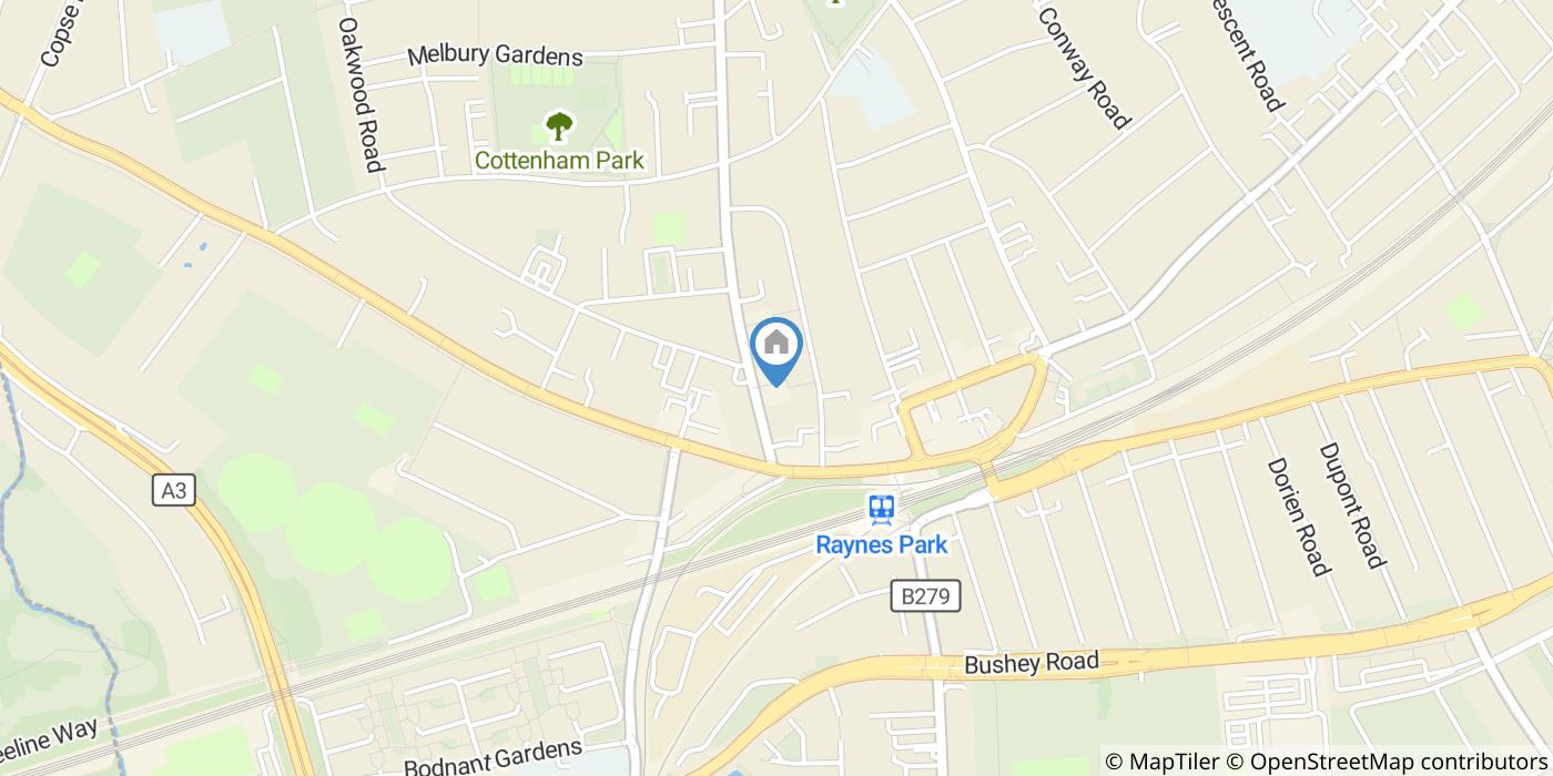 Studio Flat, Durham Road, SW20