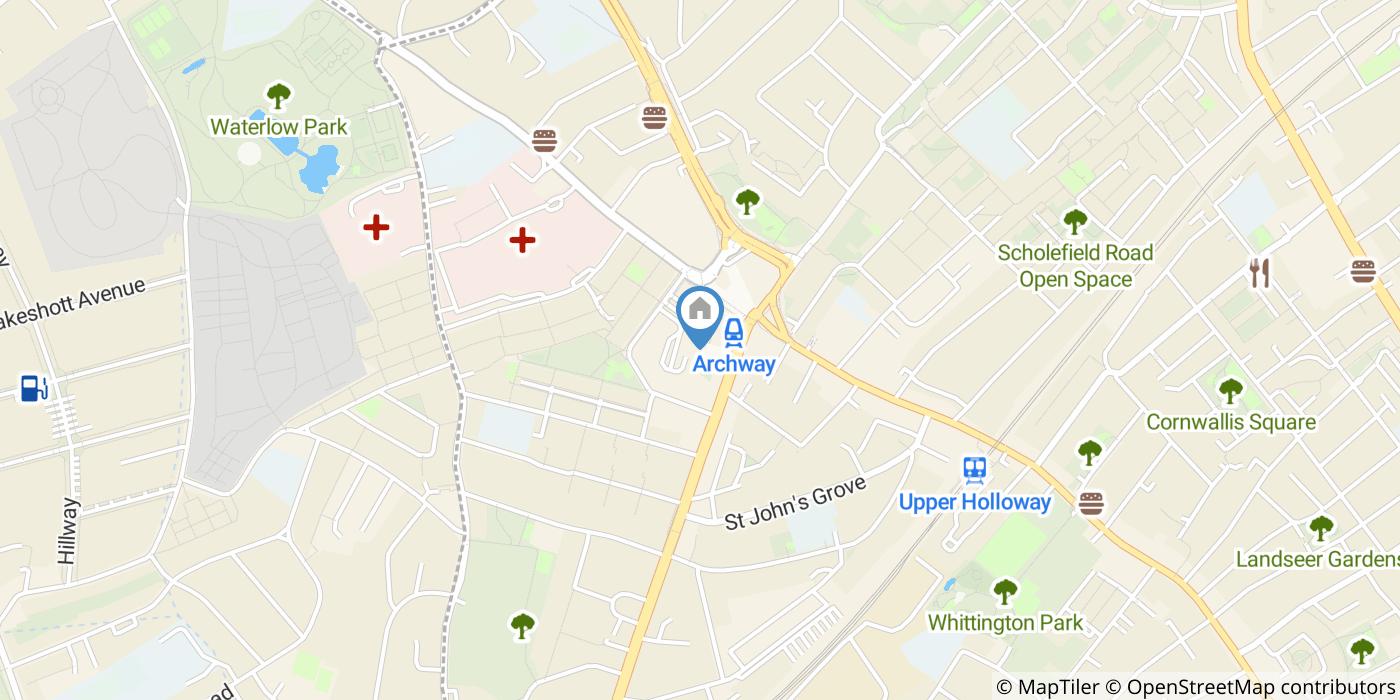 1 Bed Flat, Hill House, N19