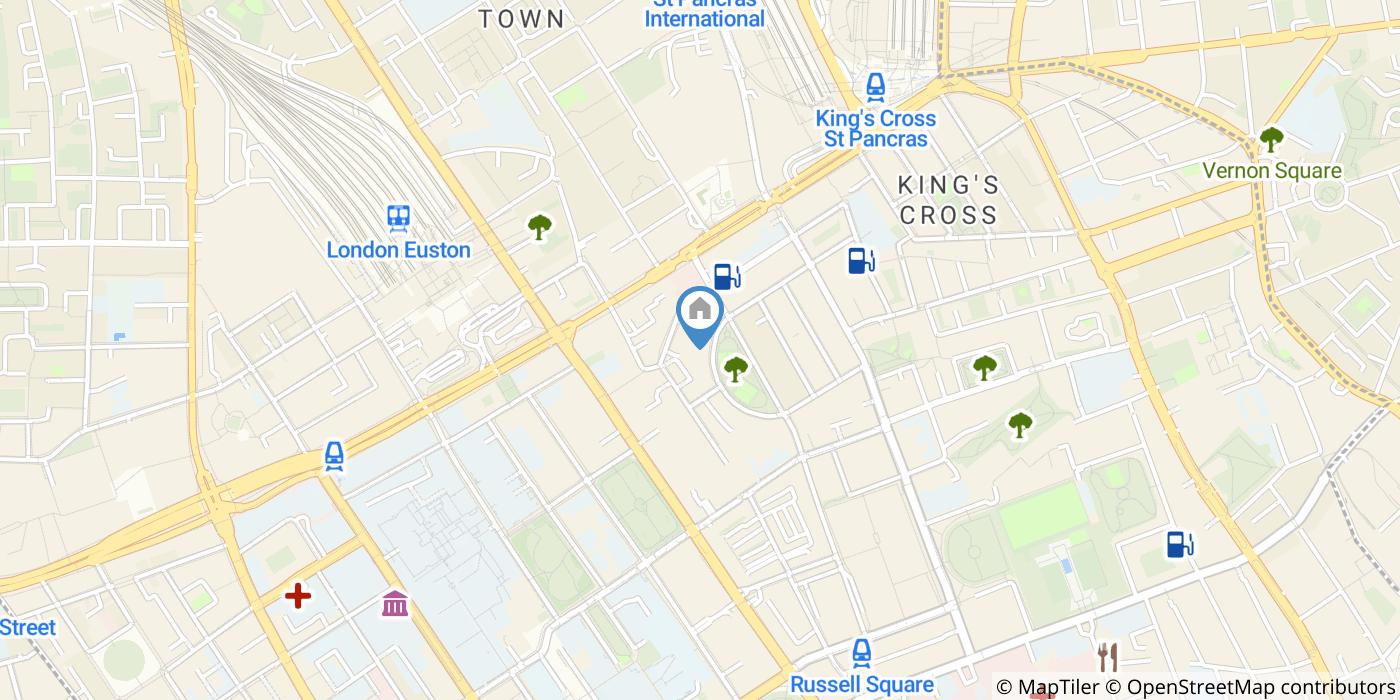 Studio Flat, Cartwright Gardens, WC1H