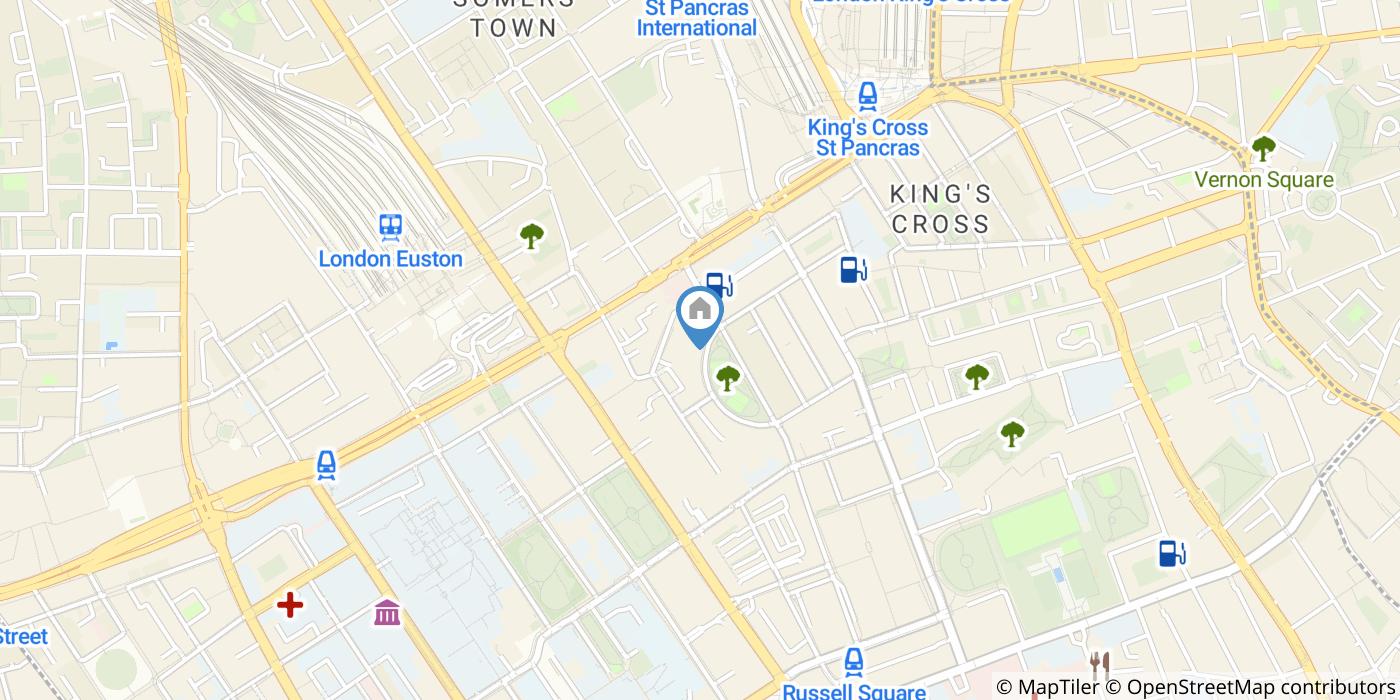 Studio Flat, Cartwright Gardens, WC1H