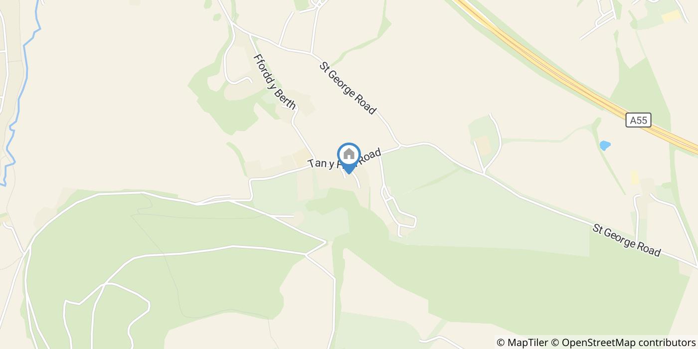 2 Bed Semi-Detached House, The Stables, LL22