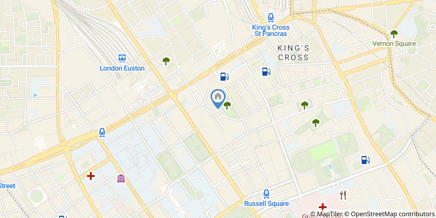 Studio Flat, Cartwright Gardens, WC1H