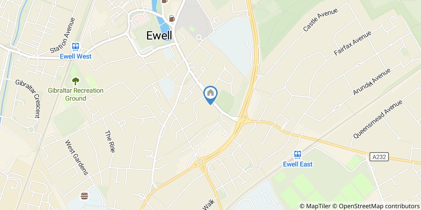 Studio Flat, Cheam Road, KT17